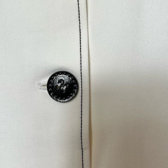 MING WANG WOMEN WHITE BLACK JACKET BUTTON TOP SIZE XS BRAND NEW - Picture 7 of 7